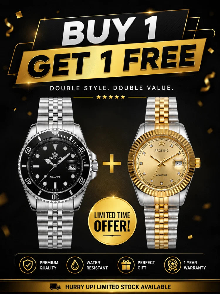 BUY 1 GET 1 FREE! ⌚ Premium watches at an unbeatable price. Limited stock—Shop now! 🔥