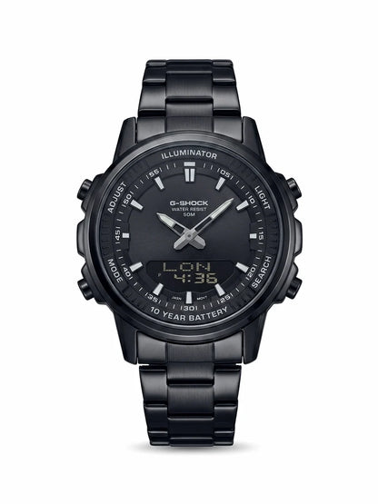G-Shock Illuminator Dual Time Black Steel world Time men Watch