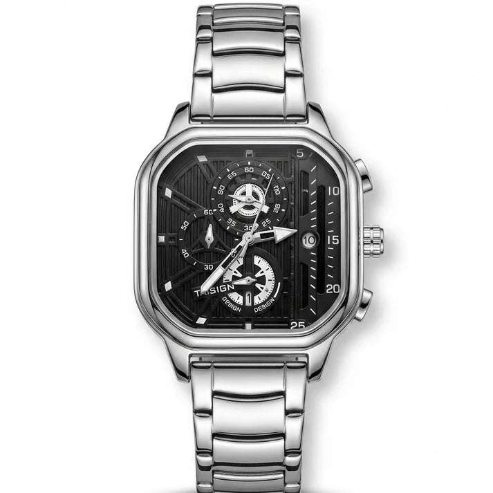 Waterproof Chronograph Square Mens Watch - Modern Watch