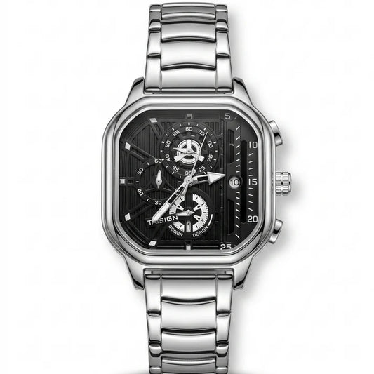 Waterproof Chronograph Square Mens Watch - Modern Watch