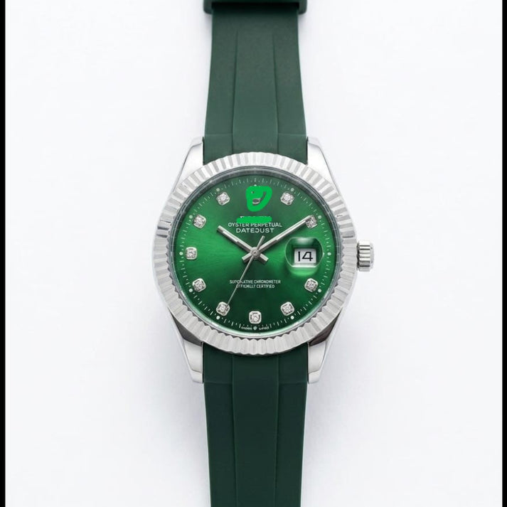 R-lex Silicone Strap Mens Watch