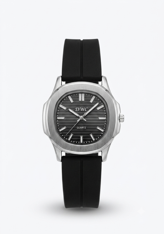 DWC Quartz Men’s Watch with Magnet lock & Silicone Strap