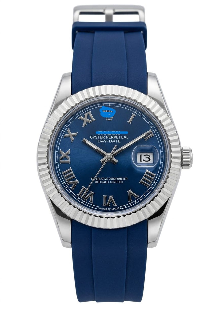 R-lex Silicone Strap Mens Watch